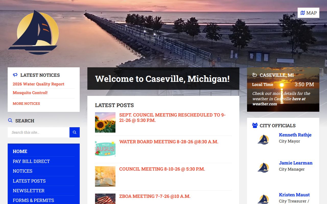 Caseville court docket city archive and government record context