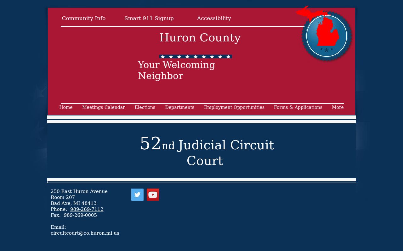 Huron County circuit court docket and public research terminal information