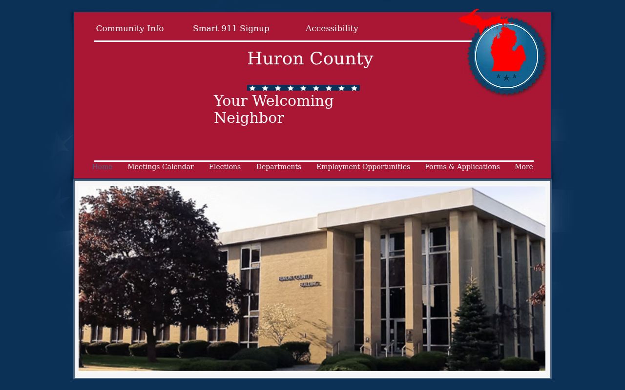 Huron County court docket navigation on the county government home page