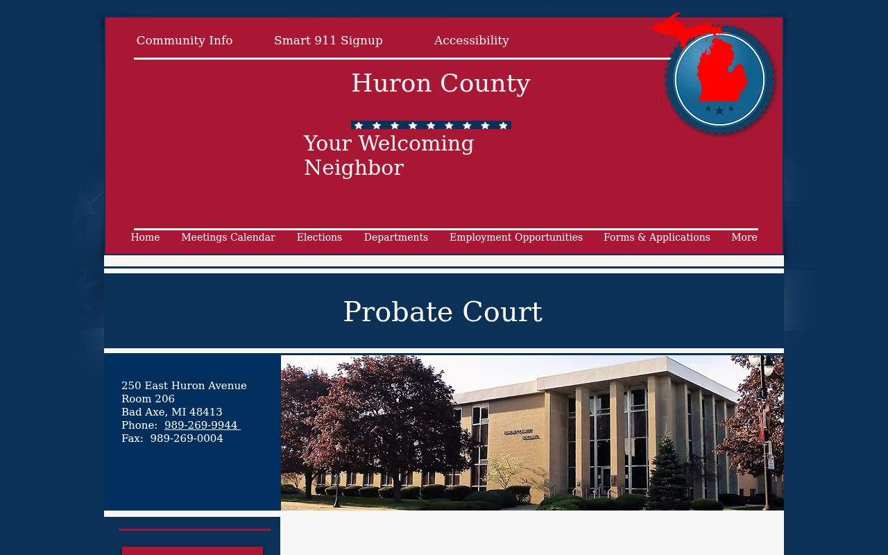 Huron County probate court docket and records information