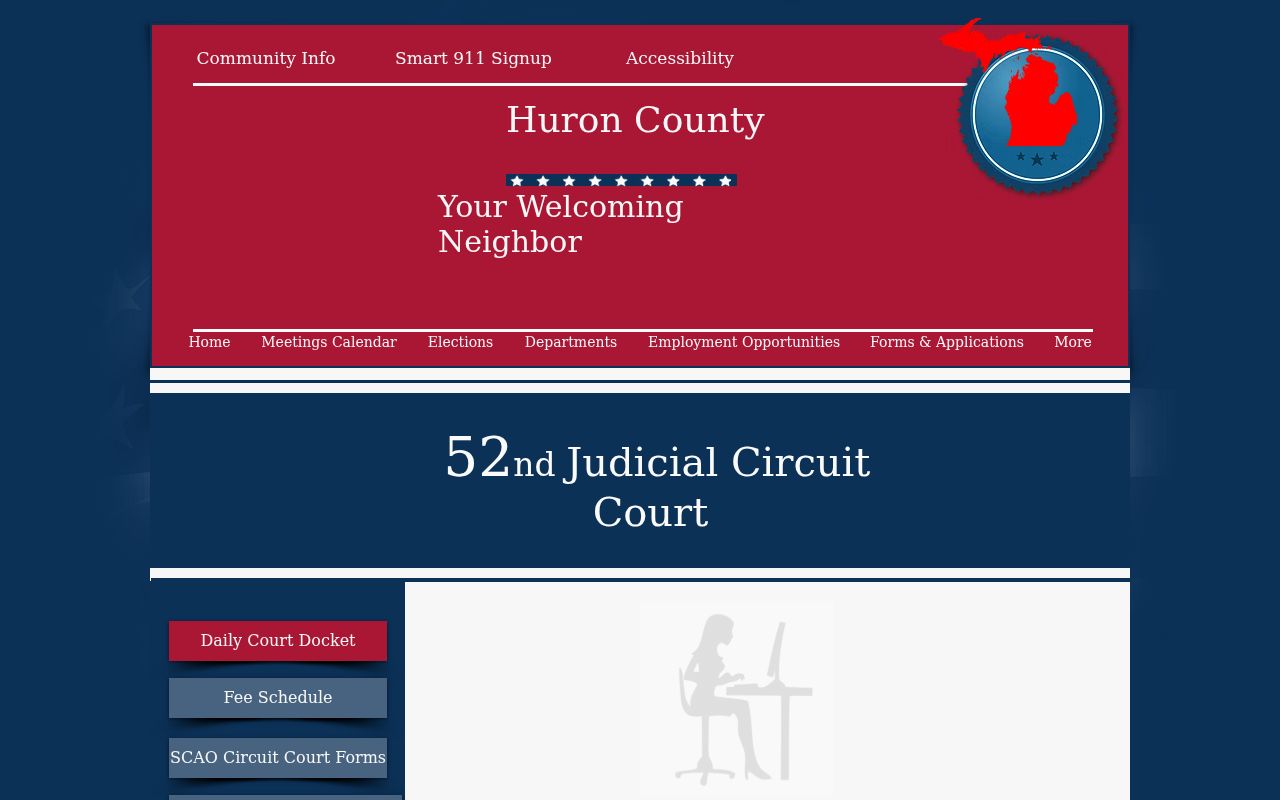 Huron County court records transcript request instructions